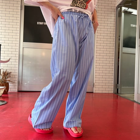 【即納販売】0110 stripe cotton pants/イエローのみ