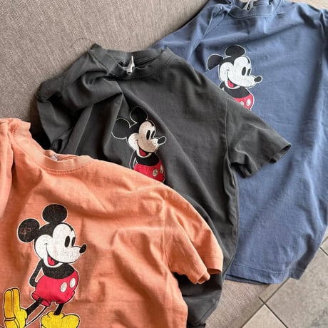 0816 pigment mickey Back star tee/3カラー