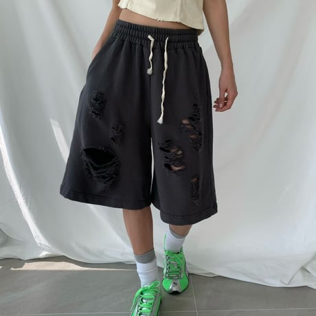 0679 pigment damage half pants／4カラー