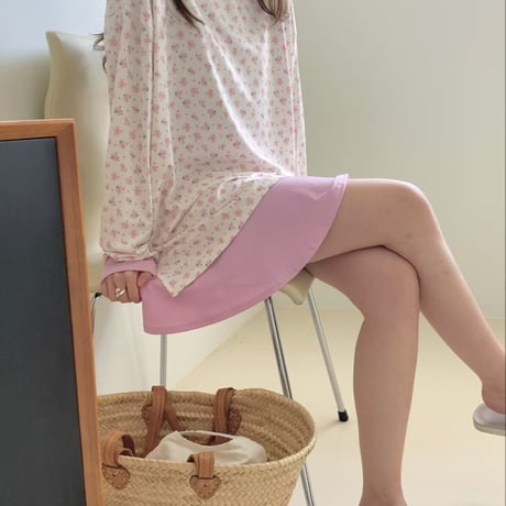 0826 小花柄 cute long sleeve/3カラー