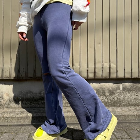 0776 damage ピグメントブーツカット pants/3カラー