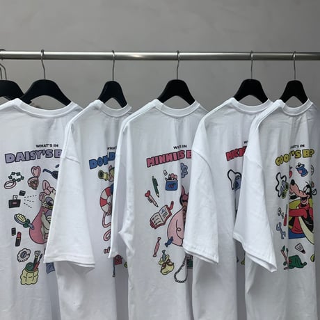 0873 Disney back print tee/5パターン