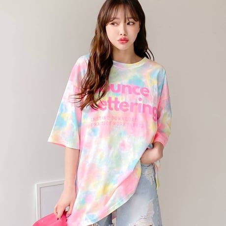 即納販売　0740 タイダイ neon tee/2カラー
