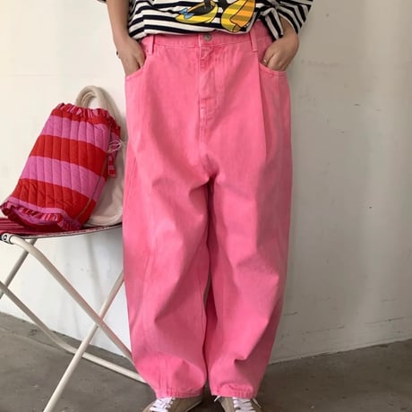 【即納販売】pigmentカーブcolor pants/4カラー