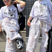 0845 damage camo easy pants/2カラー