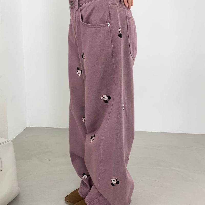 L*様 NoREMID リジットデニム　 ピンク刺繍 L*様 NoREMID リジットデニム ピンク刺繍