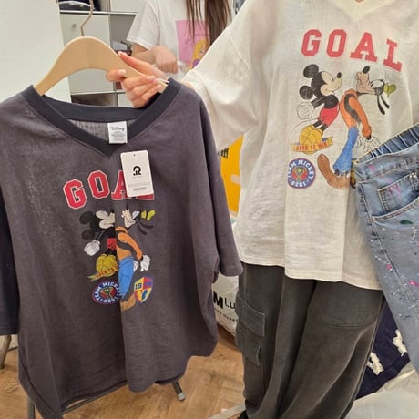 0789 mickey＆goofy sportyGoal tee/3カラー