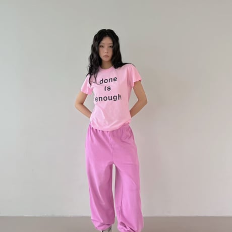 【即納販売】0701 pigment logo tee/ピンクのみ