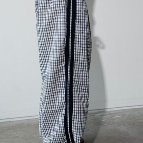0856 check side line pants/2カラー