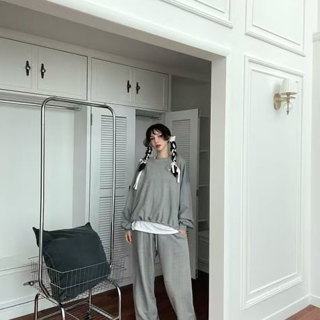 0058 S/S pigment straight pants/10カラー【インフルエンサーさん多数着用】