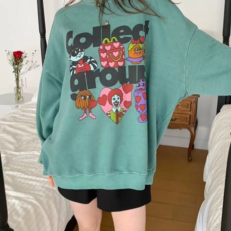 0406 Pigment McDonald Heart sweat/2カラ