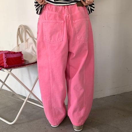 【即納販売】pigmentカーブcolor pants/4カラー