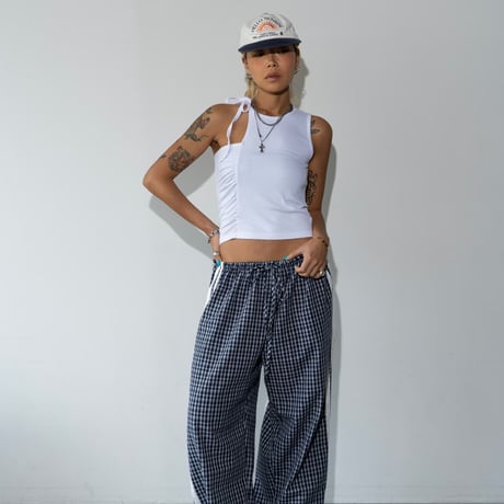 0857 shirring tank top/3カラー