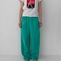 【即納】0618 SS NEW pigment color draw summer 2way pants/グリーンのみ