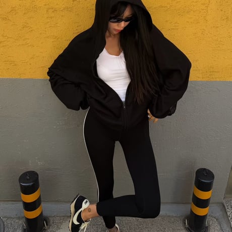【即納】0696 sporty＆rich line leggings/2カラー2サイズ
