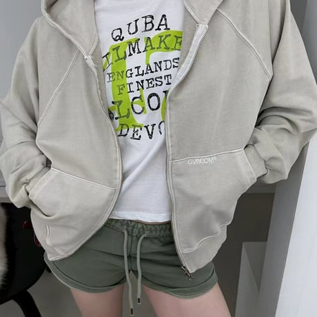 0543 SS New pigment color wzip hoodie/1９カラー