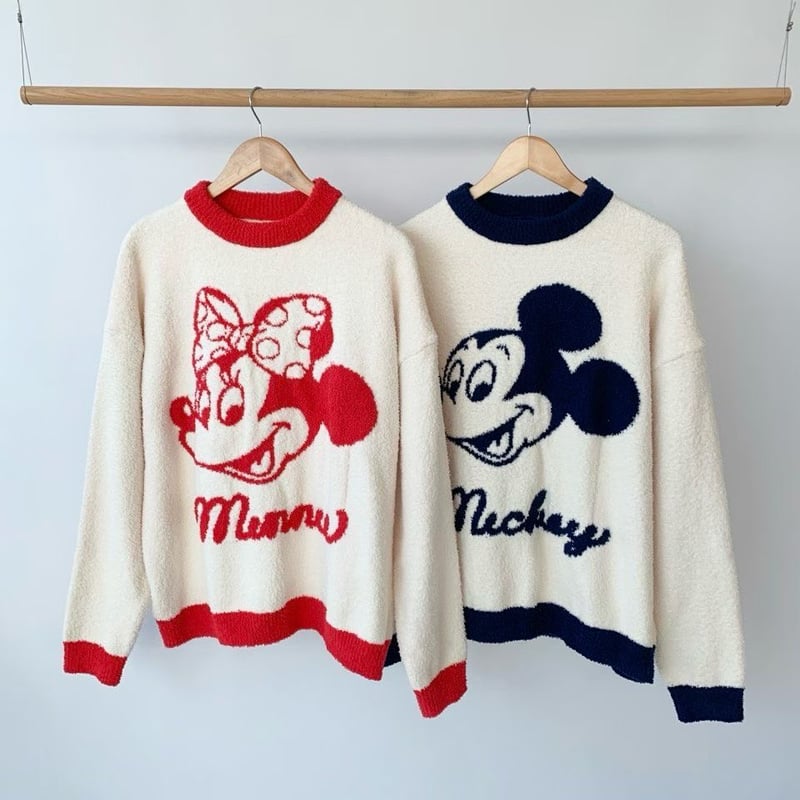♥️即納♥️mickey＆minnieふわもこルームウェアセットアップ/2カラー