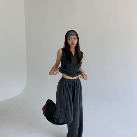 0882 🉐セットアップ商品🉐ノースリーブ＆2waypants/3カラー