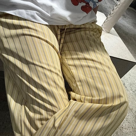 【即納販売】0110 stripe cotton pants/イエローのみ