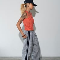 0856 check side line pants/2カラー
