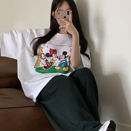 0720 OLDミッキーマウスとミニーマウスtee/2カラー