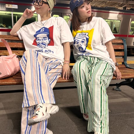 【即納販売】0168 stripe straight pants/3カラー