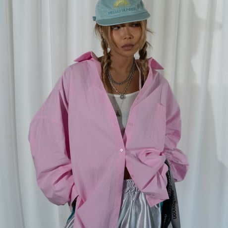 【即納販売】0670 🌼SS NEW overシルエットshirt/ピンクのみ