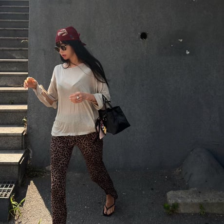 leopard summer pants/ワンカラー