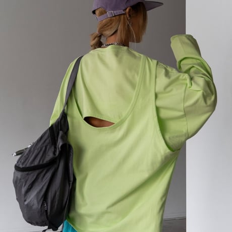 【即納販売】0615 Back cutoff layered tee/4カラー⭐︎なおみさん・まいさん着用⭐︎