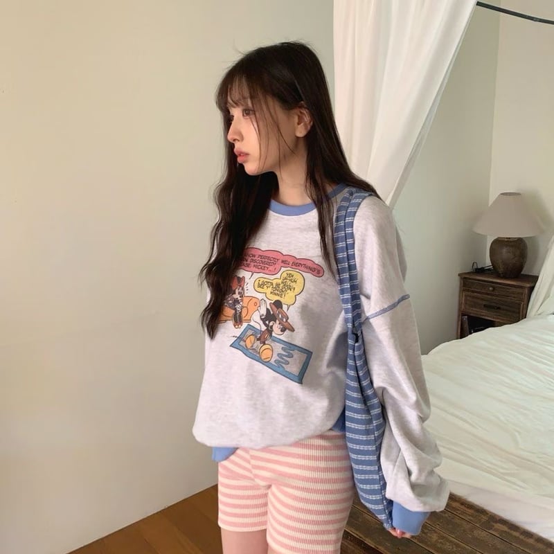 0592 コミック調mickey minnie sweat/3カラー | riru select