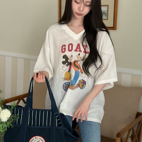 0789 mickey＆goofy sportyGoal tee/3カラー