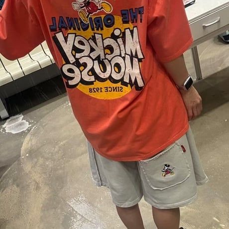 0778 back print mickey tee/2カラー