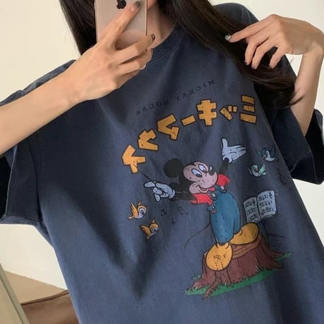 0094 S/S pigment mickey t-shirt/2カラー