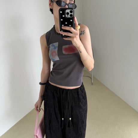 Flower tie-dye tops/3カラー