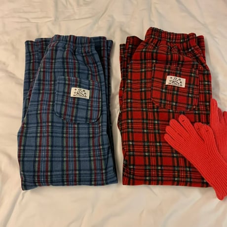 0540 check fleece pants/2カラー