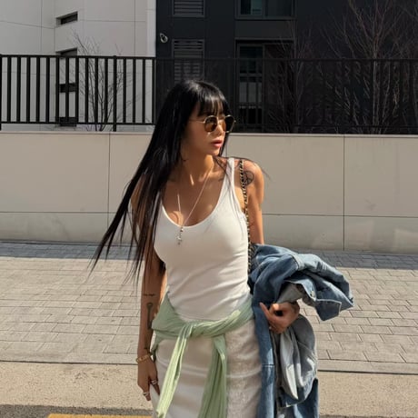 0700 sporty＆rich CUP付きtank top/2カラー