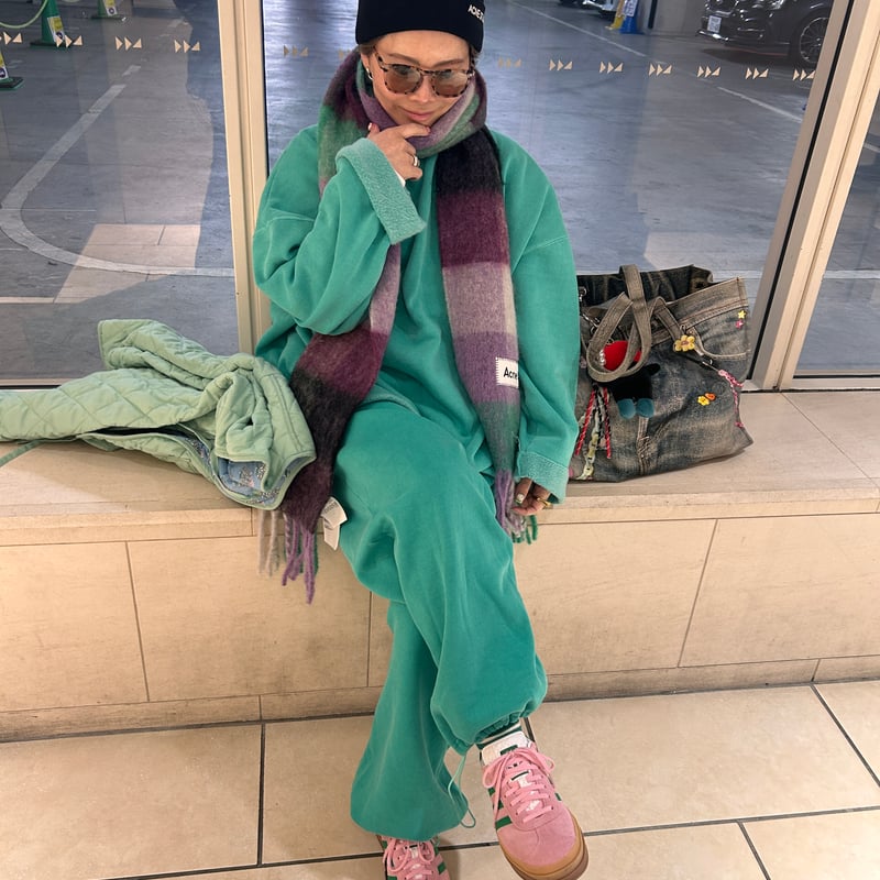 0035 pigment color drawstring 2WAY pants【kimou】