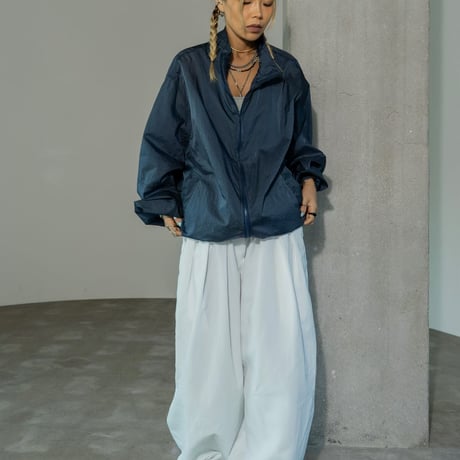 【即納販売】cotton nylon wide pants/ホワイトのみ
