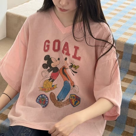 0789 mickey＆goofy sportyGoal tee/3カラー