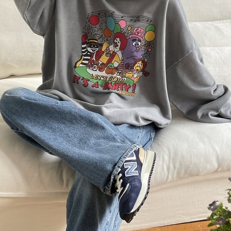 0403 pigment McDonald party friends sweat/3カラー