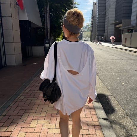 【即納販売】0615 Back cutoff layered tee/4カラー⭐︎なおみさん・まいさん着用⭐︎