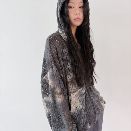 ♦️即納♦️0691 tie-dye zip foodie/4カラー