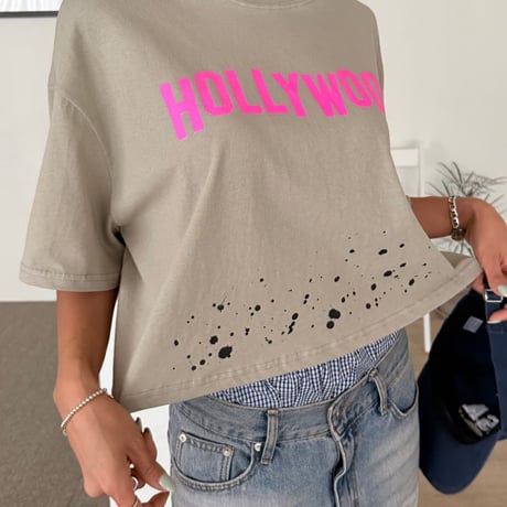 0822 Hollywood damage tee/3カラー