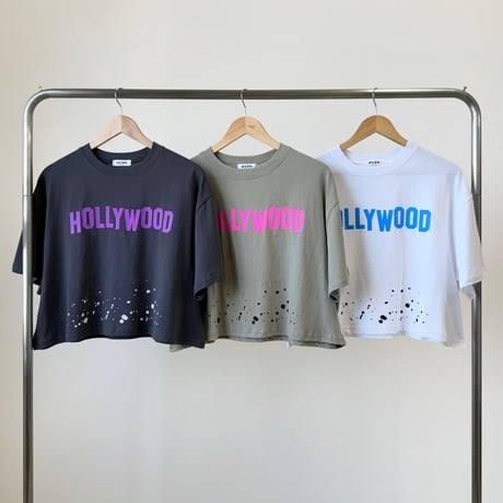 0822 Hollywood damage tee/3カラー