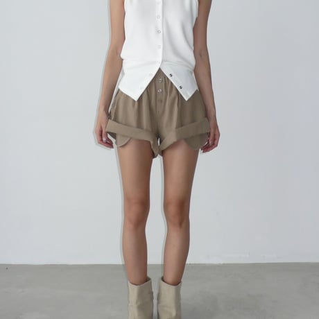 0834 roll up short pants/3カラー