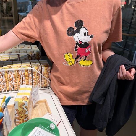 0816 pigment mickey Back star tee/3カラー