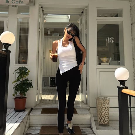 【即納】0696 sporty＆rich line leggings/2カラー2サイズ