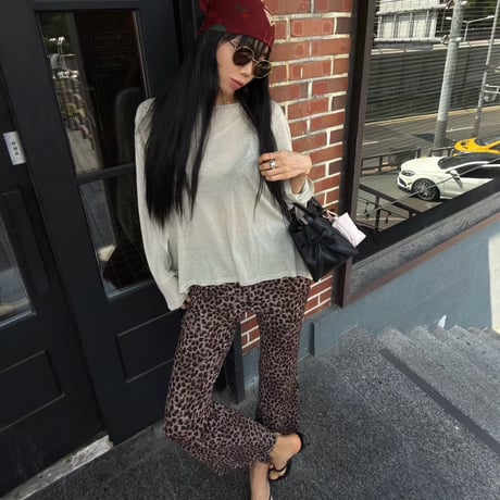 leopard summer pants/ワンカラー