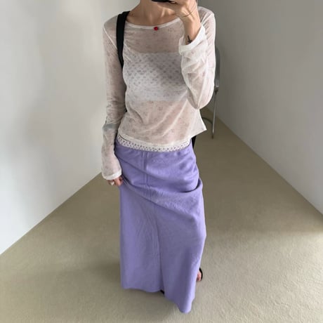 Mini Flower see-through tee/2カラー