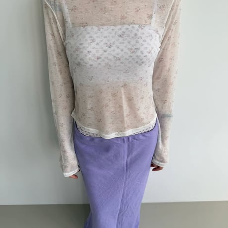 Mini Flower see-through tee/2カラー